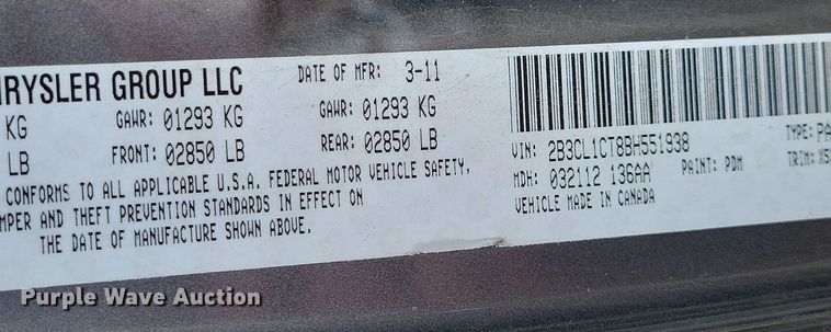 image for item OH9488 2011 Dodge Charger Police 