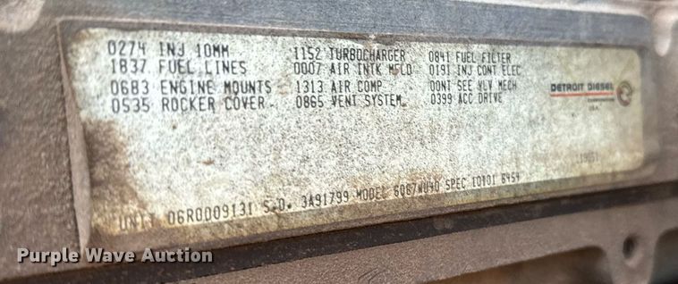 image for item DX3900 1989 White GMC semi truck