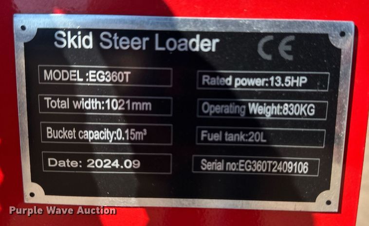 image for item ER8599 2024 EGN EG360T compact utility loader