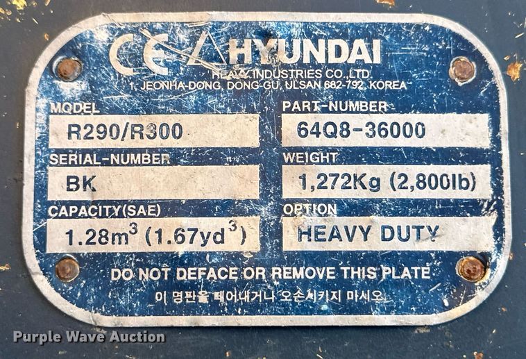 image for item ER8624 2011 Hyundai Robex 290LC-9 excavator