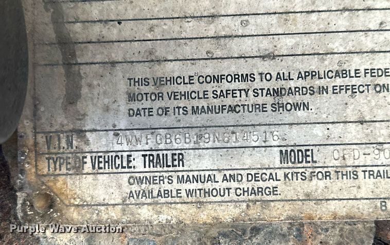 image for item DP6103 2009 Wilson drop deck trailer