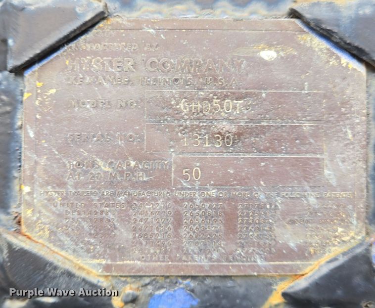 image for item DT5429 1977 Load King 804 DRB lowboy equipment trailer