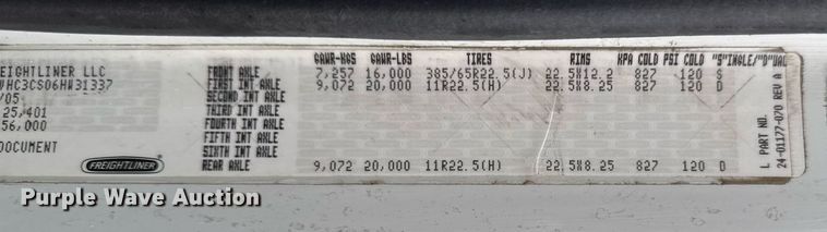 image for item EG7114 2006 Freightliner Business Class M2 refuse truck