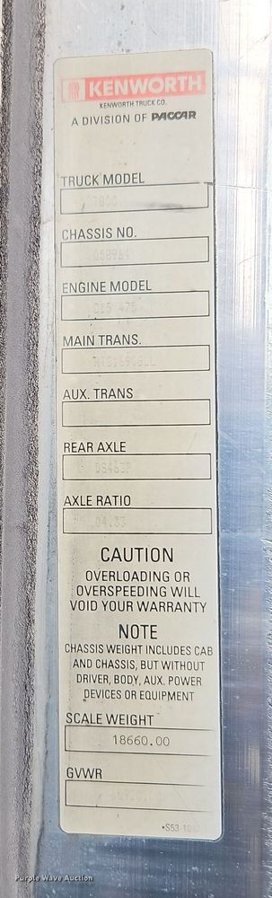 image for item EI8784 2004 Kenworth T800 dump truck