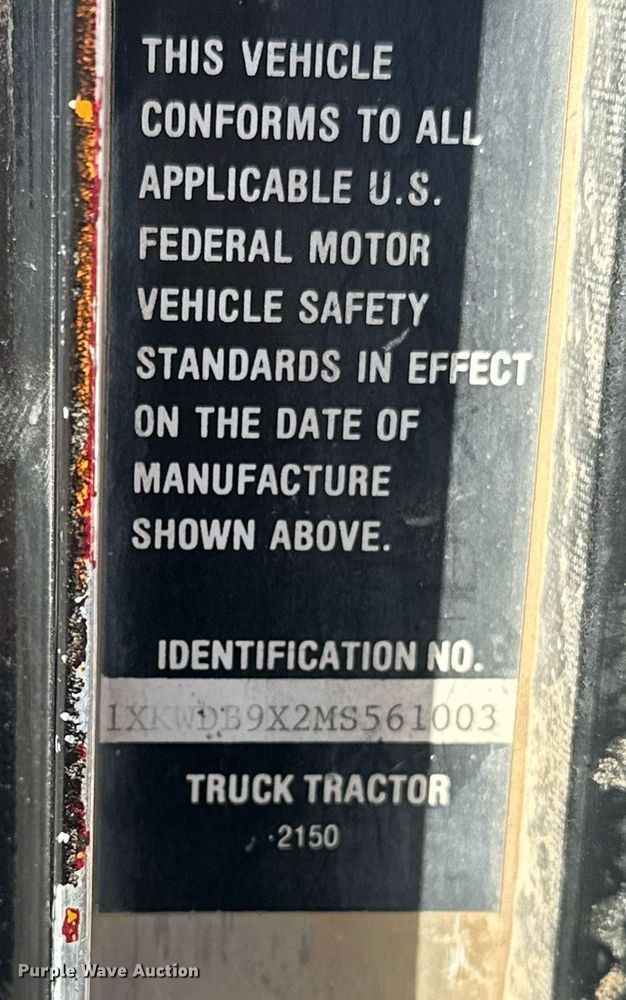 image for item EJ5322 1991 Kenworth W900 semi truck