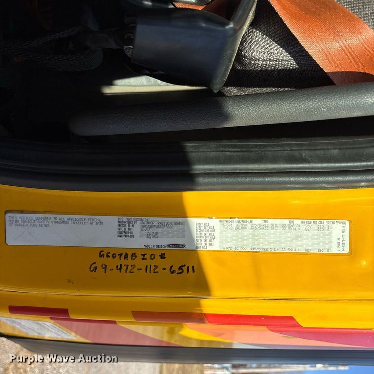 image for item OK9477 2016 Freightliner Cascadia 125 semi truck