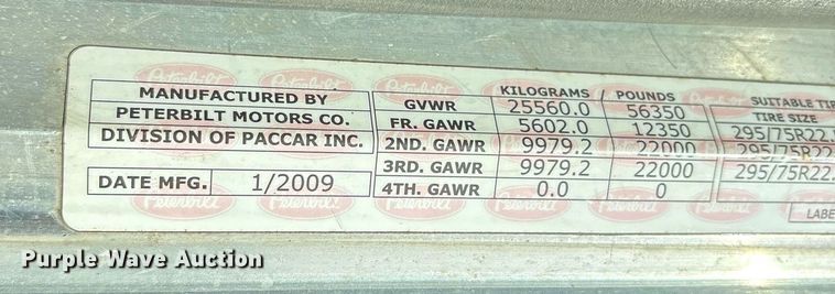 image for item OK9498 2010 Peterbilt 388 semi truck