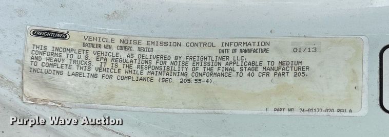 image for item OK9502 2013 Freightliner Business Class M2 box truck