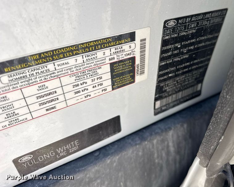 image for item DH9711 2016 Land Rover Range Rover SUV