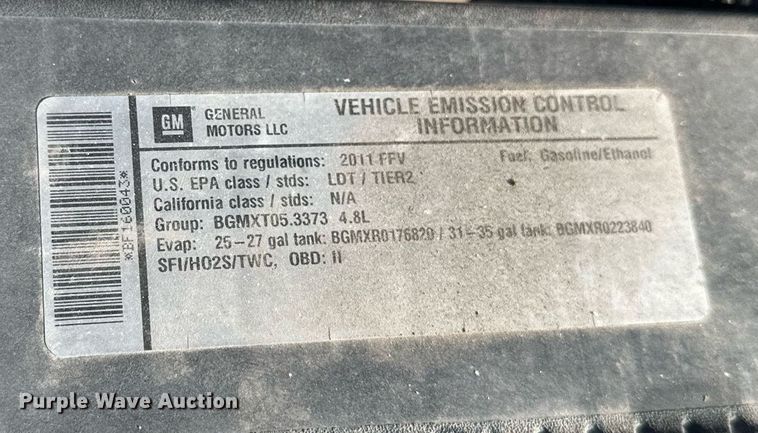 image for item DN0941 2011 Chevrolet Silverado 1500 utility bed pickup truck