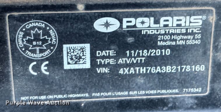 image for item DO0149 (2) Polaris Ranger utility vehicles