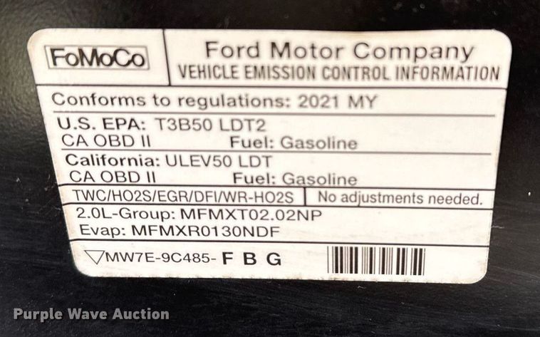 image for item EG2442 2021 Ford Transit Connect van