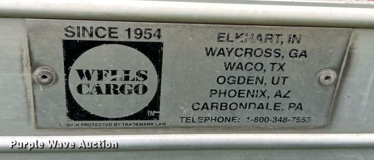 image for item EH7337 2002 Wells Cargo enclosed cargo trailer