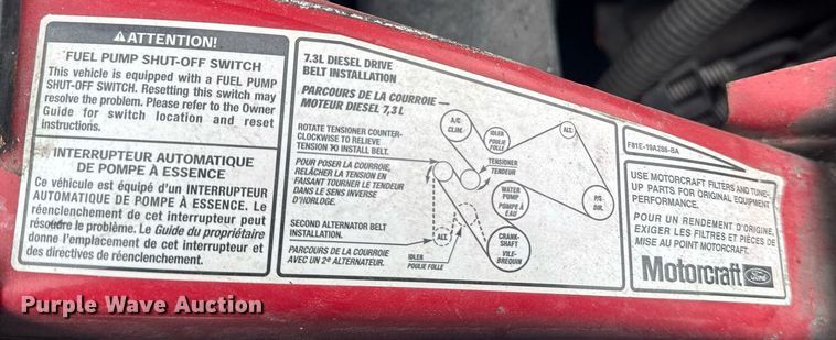 image for item EI4098 2003 Ford F550 Super Duty XL truck cab and chassis