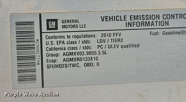 image for item EI8792 2010 Chevrolet Impala LT 