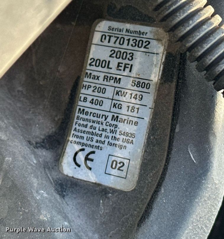 image for item EJ5332 2003 Procraft 200 Super Pro boat