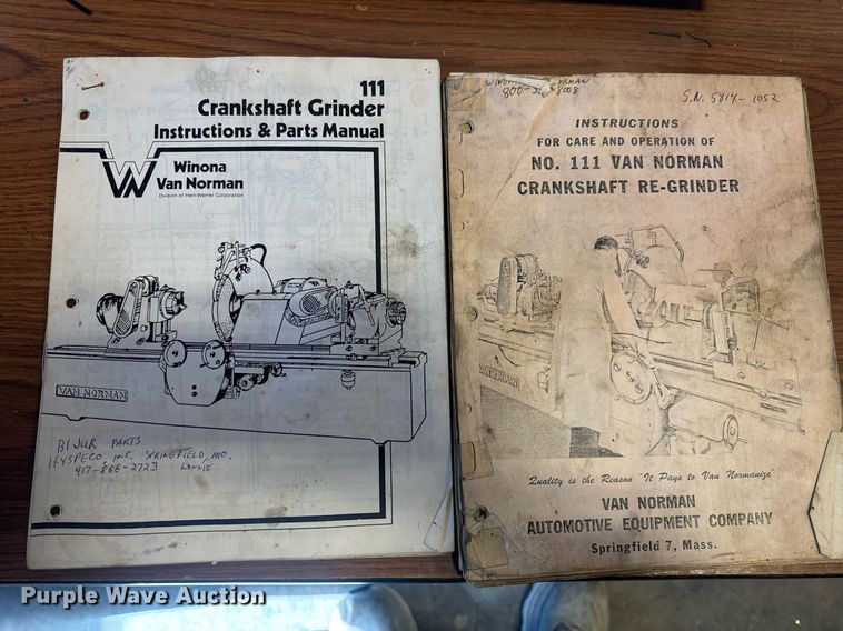 image for item EN5007 Van Norman 111 crankshaft re-grinder