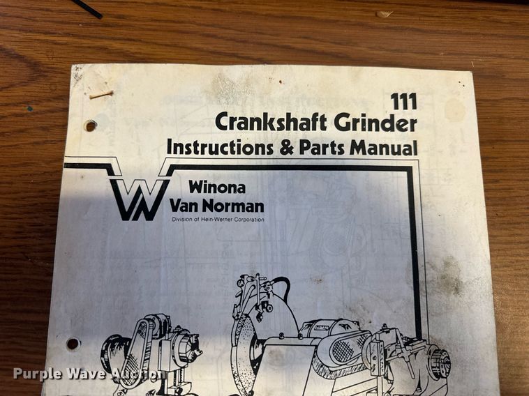 image for item EN5007 Van Norman 111 crankshaft re-grinder