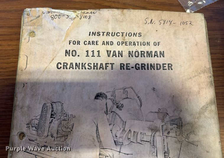 image for item EN5007 Van Norman 111 crankshaft re-grinder