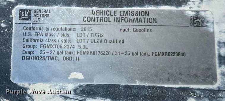 image for item EN5028 2015 Chevrolet Silverado 1500 pickup truck