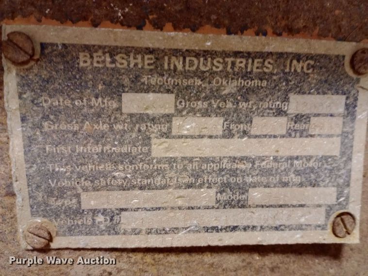 image for item EO0508 1996 Belshe equipment trailer