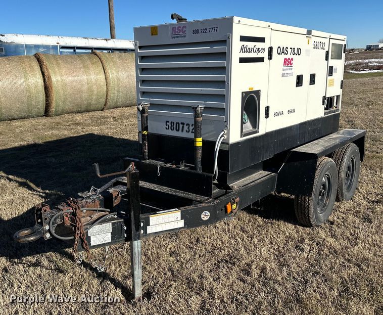 image for item ER8652 2005 Atlas Copco QAS 78JD generator