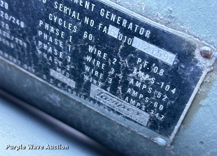 image for item ER8655 1968 Hercules 4A084 III generator