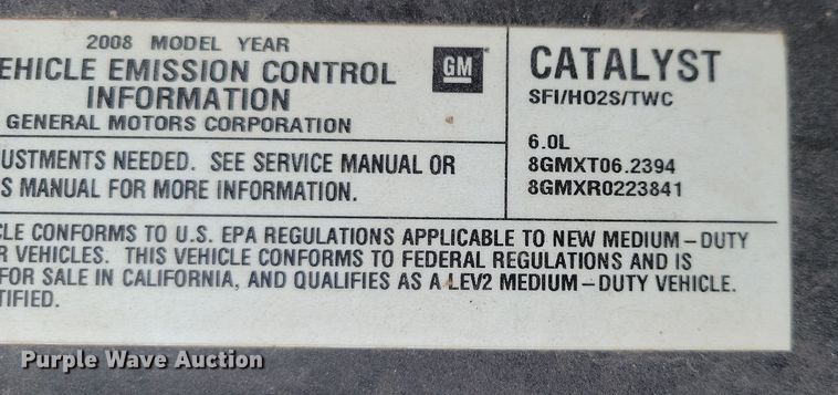 image for item NB9777 2008 GMC Savana G2500 van