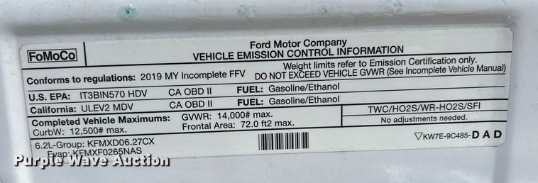 image for item OK9512 2019 Ford E350 shuttle bus