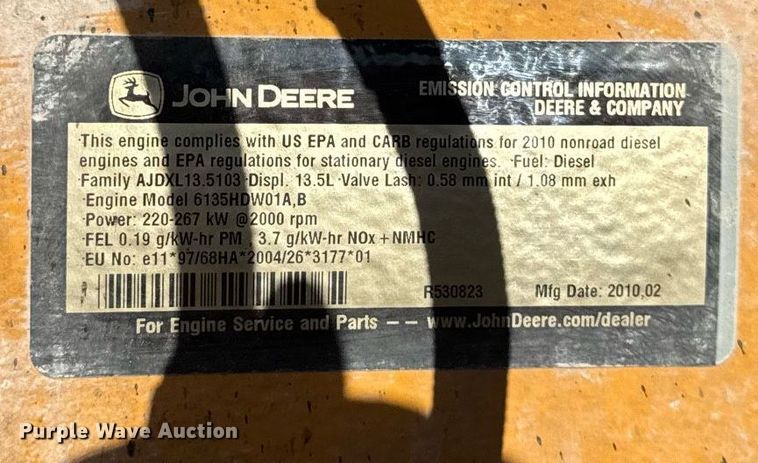 image for item DH9664 2010 John Deere 824K wheel loader