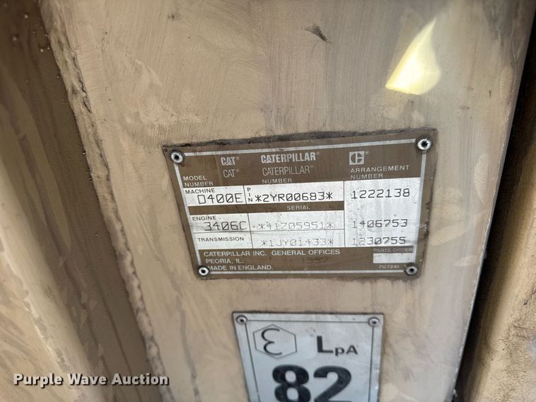 image for item DH9696 1998 Caterpillar D400E articulated haul truck