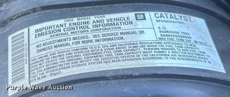 image for item DH9747 2008 Chevrolet C7500 dump truck