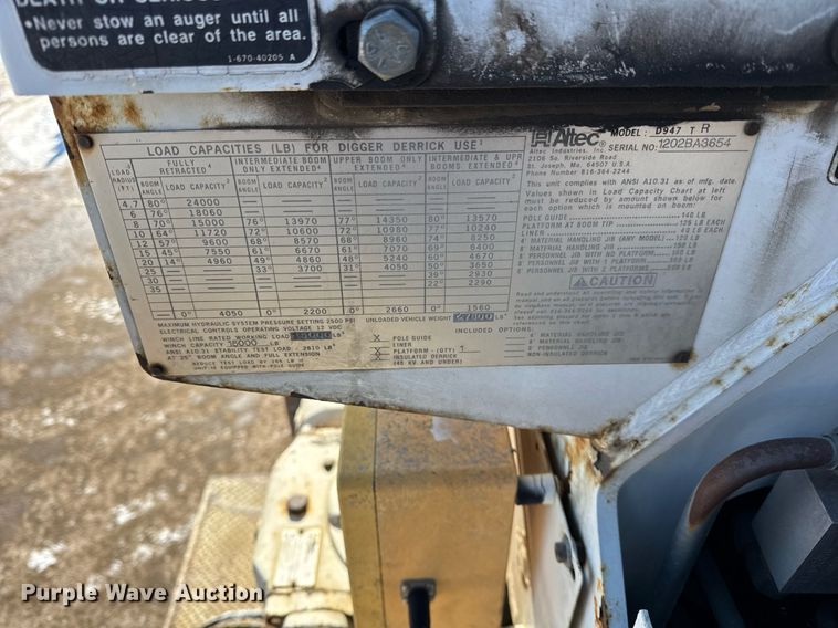 image for item DH9762 2003 International 7400 digger derrick truck