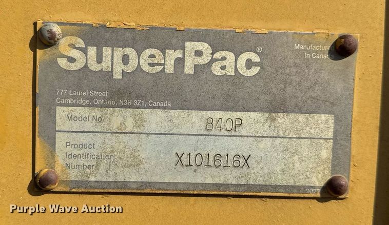 image for item DJ9767 1999 SuperPac 840P single drum vibratory roller