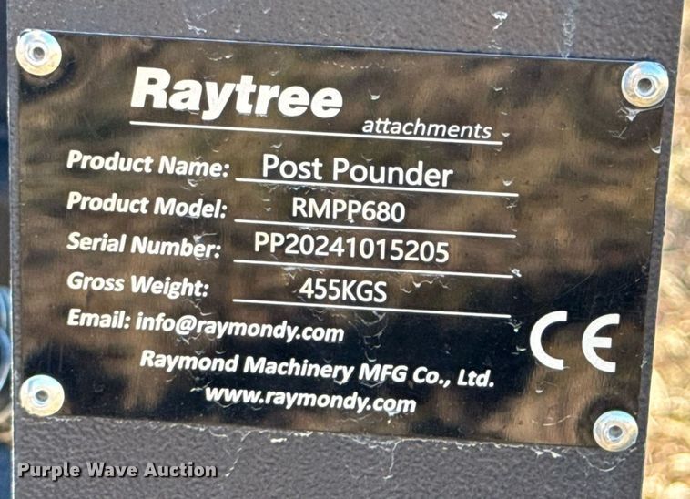 image for item DO0106 Raytree RMPP680 skid steer post driver