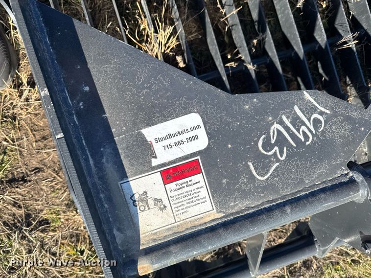 image for item DO0115 Stout Buckets LD-48-3 skid steer grapple bucket