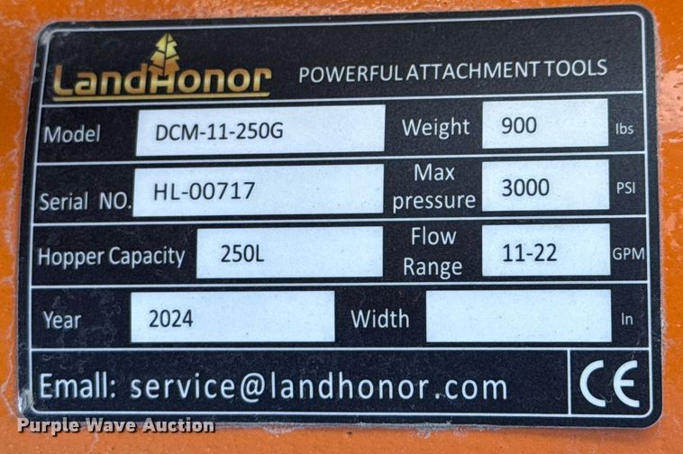 image for item DO0138 2024 LandHonor DCM-11-250G skid steer concrete mixer