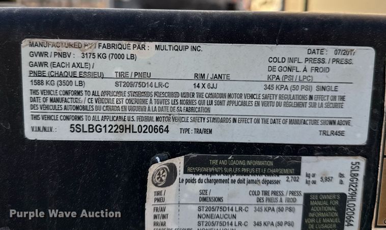 image for item DO2589 2017 MultiQuip Whisper Watt DCA-45 generator