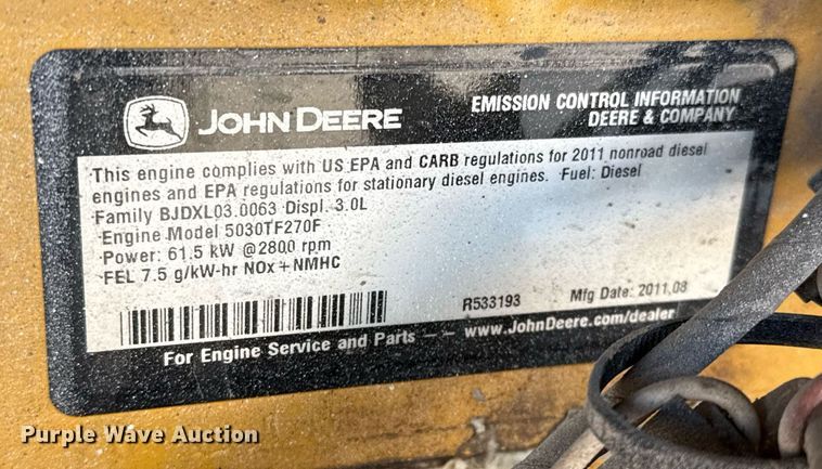 image for item DO2591 2011 Sullair 260 air compressor