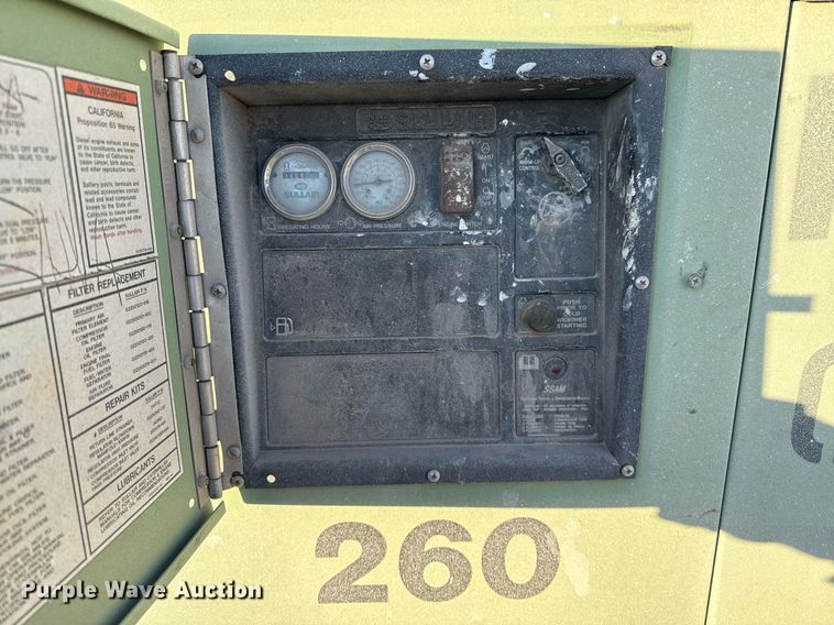 image for item DO2593 2014 Sullair 260 air compressor