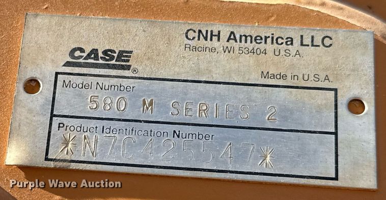 image for item DO2596 2007 Case 580M Series 2 backhoe