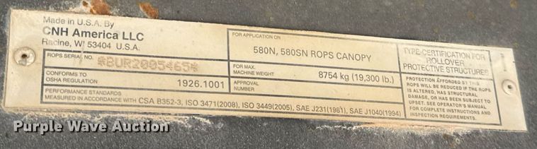 image for item DO2597 2011 Case 580N backhoe