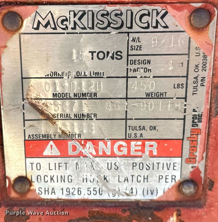 image for item DO2603 2005 Broderson RT-300-2C crane