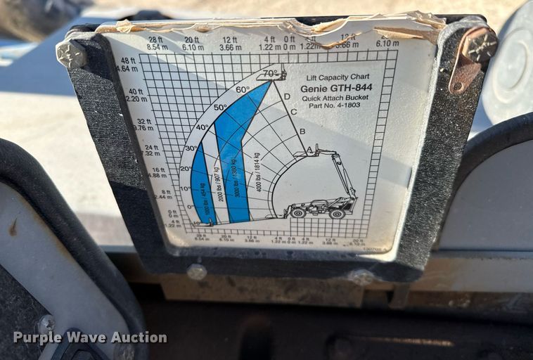 image for item DO2611 2012 Genie GTH844 telehandler