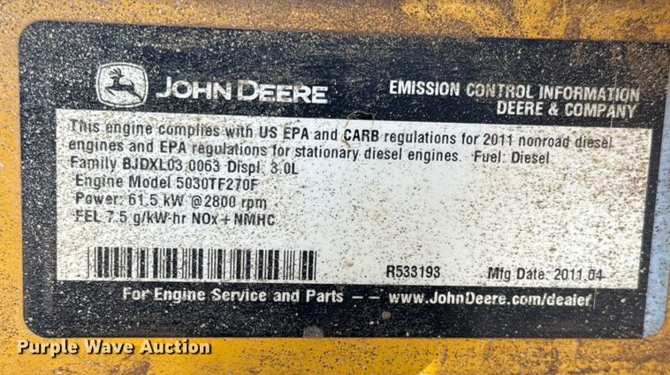 image for item DO2616 2011 Sullair 260 air compressor