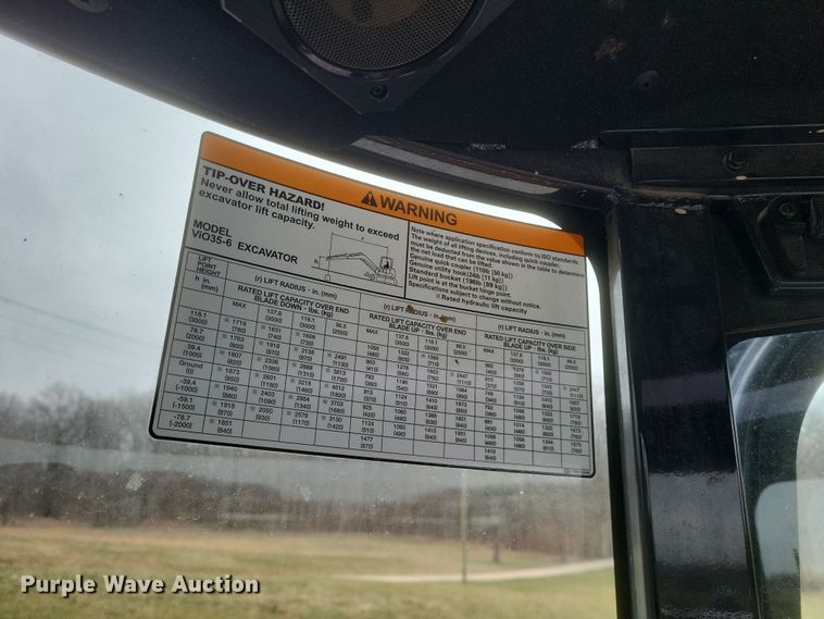 image for item DS5182 2021 Yanmar ViO35 mini excavator