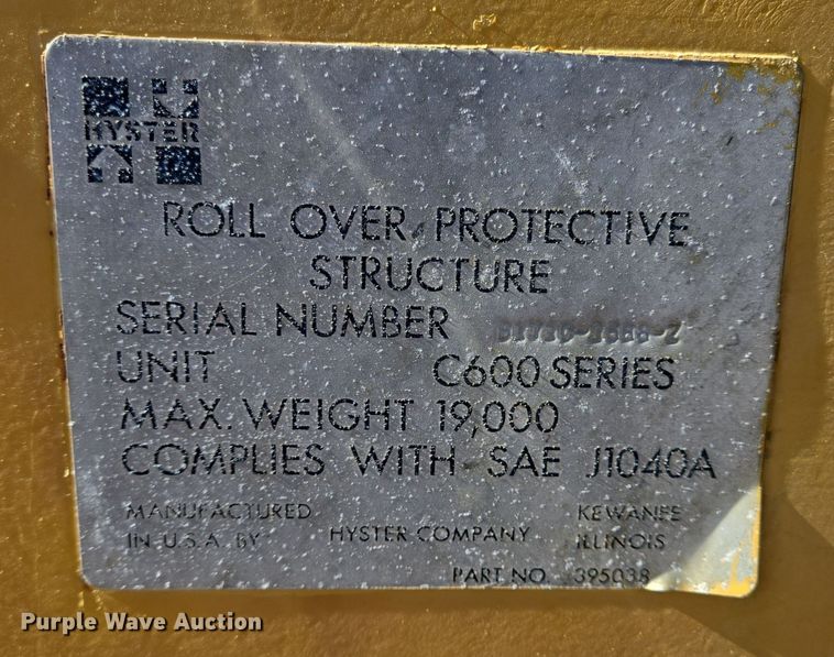 image for item DT5464 Hyster C600 single drum vibratory roller