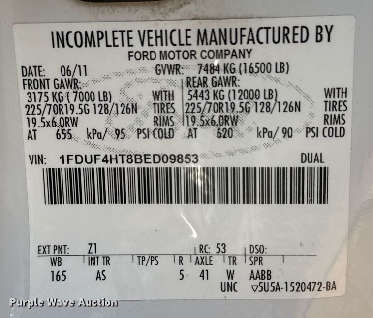 image for item EG2437 2011 Ford F450 Super Duty bucket truck