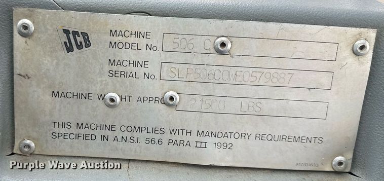 image for item EG2450 1998 JCB 506C telehandler