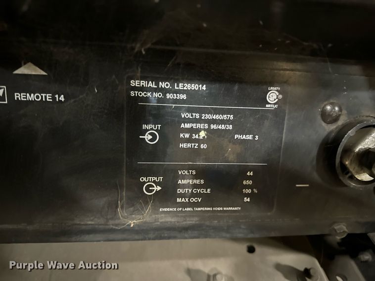 image for item EN5018 (2) Miller Deltaweld 652 welders